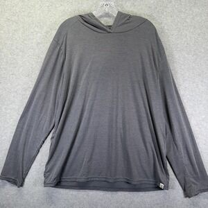 Fair Harbor Shirt Mens 2XL Gray Long Sleeve Sun Protection UPF 50 Hooded Top
